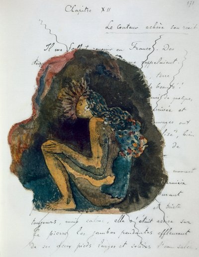「ノアノア、タヒチ島の航海」の出身の神、1926年発行 作： Paul Gauguin